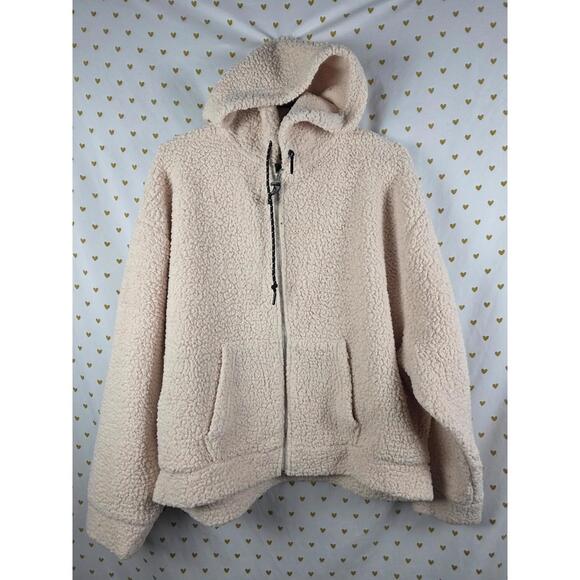 Jackets & Blazers - Pink Victorias secret sherpa hoodie jacket coat xl